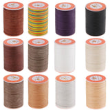 4 Spools 0.45mm Leather Sewing Waxed Thread Hand Stitching Repair Cord