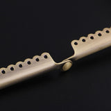 Maxbell 2pcs Bamboo Handle Metal Frame Kiss Clasp Lock for DIY Handbag Purse Bronze