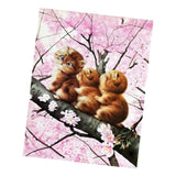 Maxbell 5D DIY Diamond Painting Cute Three Cat  with Cross Stitch Kit for Home Decor