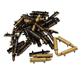 Maxbell 50pcs Alloy Bullet Shape Rivets Spike Studs Spots for DIY Belts Bags Bronze