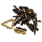 Maxbell 50pcs Alloy Bullet Shape Rivets Spike Studs Spots for DIY Belts Bags Bronze