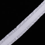 2pcs 10 Yards 13mm Ruffled Lace Trim Elastic Ribbon DIY Sewing Craft
