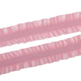 2pcs 10 Yards 13mm Ruffled Lace Trim Elastic Ribbon DIY Sewing Craft