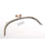 Maxbell 24.5cm Metal Arch Frame Kiss Clasp Lock Bead Head DIY Purse Bag Light Grey - Aladdin Shoppers