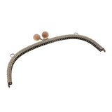 Maxbell 24.5cm Metal Arch Frame Kiss Clasp Lock Bead Head DIY Purse Bag Grey - Aladdin Shoppers