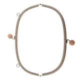 Maxbell 24.5cm Metal Arch Frame Kiss Clasp Lock Bead Head DIY Purse Bag Grey - Aladdin Shoppers