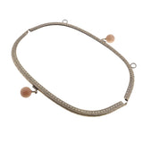 Maxbell 24.5cm Metal Arch Frame Kiss Clasp Lock Bead Head DIY Purse Bag Grey - Aladdin Shoppers
