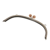 Maxbell 24.5cm Metal Arch Frame Kiss Clasp Lock Bead Head DIY Purse Bag Grey - Aladdin Shoppers