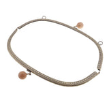 Maxbell 24.5cm Metal Arch Frame Kiss Clasp Lock Bead Head DIY Purse Bag Grey - Aladdin Shoppers