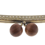Maxbell 24.5cm Metal Arch Frame Kiss Clasp Lock Bead Head DIY Purse Bag Coffee - Aladdin Shoppers