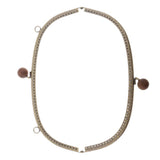 Maxbell 24.5cm Metal Arch Frame Kiss Clasp Lock Bead Head DIY Purse Bag Coffee - Aladdin Shoppers
