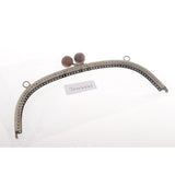 Maxbell 24.5cm Metal Arch Frame Kiss Clasp Lock Bead Head DIY Purse Bag Coffee - Aladdin Shoppers