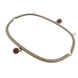 Maxbell 24.5cm Metal Arch Frame Kiss Clasp Lock Bead Head DIY Purse Bag Coffee - Aladdin Shoppers