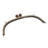Maxbell 24.5cm Metal Arch Frame Kiss Clasp Lock Bead Head DIY Purse Bag Coffee - Aladdin Shoppers