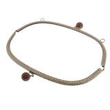 Maxbell 24.5cm Metal Arch Frame Kiss Clasp Lock Bead Head DIY Purse Bag Coffee - Aladdin Shoppers