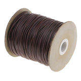 Maxbell 80 Meters 2mm Cotton Waxed Cord Beading DIY Jewelry Making Thread Coffee - Aladdin Shoppers