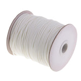 Maxbell Maxbell 80 Meters 2mm Cotton Waxed Cord Beading DIY Jewelry Making Thread White