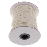 Maxbell 80 Meters 2mm Cotton Waxed Cord Beading DIY Jewelry Making Thread Beige - Aladdin Shoppers