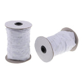 Maxbell Maxbell 50 Yards Press Studs Snap Fastening Tape Sewing For Duvet Covers White