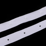 Maxbell 50 Yards Press Studs Snap Fastening Tape Sewing For Duvet Covers White - Aladdin Shoppers