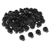 Maxbell 50Pcs Single Hole Spring Plastic Round Toggle Stopper Cord Locks End 15mm - Aladdin Shoppers