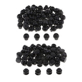 Maxbell 50Pcs Single Hole Spring Plastic Round Toggle Stopper Cord Locks End 15mm - Aladdin Shoppers