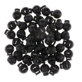 Maxbell 50Pcs Single Hole Spring Plastic Round Toggle Stopper Cord Locks End 15mm - Aladdin Shoppers