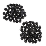 Maxbell 50Pcs Single Hole Spring Plastic Round Toggle Stopper Cord Locks End 15mm - Aladdin Shoppers