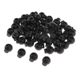 Maxbell 50Pcs Single Hole Spring Plastic Round Toggle Stopper Cord Locks End 15mm - Aladdin Shoppers