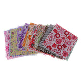 Maxbell 50 Pieces 10x10cm Cotton Fabric Bundle Patchwork Pre-Cut Quilt Square DIY Sewing Scrapbooking Quilting - Aladdin Shoppers