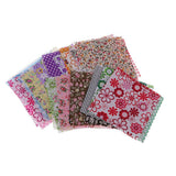 Maxbell 50 Pieces 10x10cm Cotton Fabric Bundle Patchwork Pre-Cut Quilt Square DIY Sewing Scrapbooking Quilting - Aladdin Shoppers