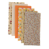 Maxbell 6 Pieces 50x50cm Yellow Cotton Fabric Bundle Patchwork Pre-Cut Quilt Square DIY Sewing Scrapbooking Quilting - Aladdin Shoppers