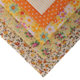 Maxbell 6 Pieces 50x50cm Yellow Cotton Fabric Bundle Patchwork Pre-Cut Quilt Square DIY Sewing Scrapbooking Quilting - Aladdin Shoppers