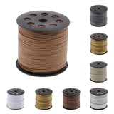 Maxbell 100 Yards 2.6mm Flat Suede PU Leather String Jewelry Making Thread Cord Grey - Aladdin Shoppers