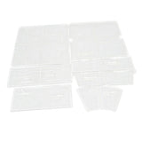 Maxbell 7 Pieces Clear Acrylic Leather Templates for Zipper Clutch Bag Making Stencils - Aladdin Shoppers