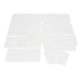 Maxbell 7 Pieces Clear Acrylic Leather Templates for Zipper Clutch Bag Making Stencils - Aladdin Shoppers