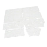 Maxbell 7 Pieces Clear Acrylic Leather Templates for Zipper Clutch Bag Making Stencils - Aladdin Shoppers