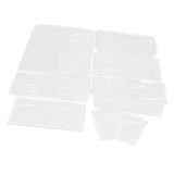 Maxbell 7 Pieces Clear Acrylic Leather Templates for Zipper Clutch Bag Making Stencils - Aladdin Shoppers