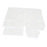 Maxbell 7 Pieces Clear Acrylic Leather Templates for Zipper Clutch Bag Making Stencils - Aladdin Shoppers