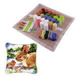 2 Set Rabbit Pillowcase Latch Hook Kit and 2pcs Latch Hook Tool for Beginner