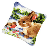 2 Set Rabbit Pillowcase Latch Hook Kit and 2pcs Latch Hook Tool for Beginner