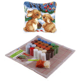 2 Set Rabbit Pillowcase Latch Hook Kit and 2pcs Latch Hook Tool for Beginner