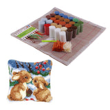 2 Set Rabbit Pillowcase Latch Hook Kit and 2pcs Latch Hook Tool for Beginner