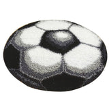 DIY Football Latch Hook Rug Kits Embroidery Cushion + 3Pcs Wood Crochet Hook