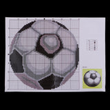 DIY Football Latch Hook Rug Kits Embroidery Cushion + 3Pcs Wood Crochet Hook