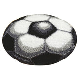 DIY Football Latch Hook Rug Kits Embroidery Cushion + 3Pcs Wood Crochet Hook