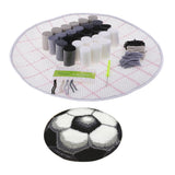 DIY Football Latch Hook Rug Kits Embroidery Cushion + 3Pcs Wood Crochet Hook