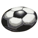 DIY Football Latch Hook Rug Kits Embroidery Cushion + 3Pcs Wood Crochet Hook