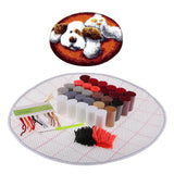 Latch Hook Rug Kits DIY Dog Craft Embroidery Cushion with Wood Crochet Hook