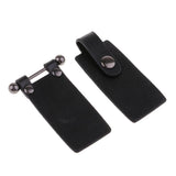 4 Sets PU Leather Toggle Buttons W/ Metal Buckle Coat Jacket Fasteners Black